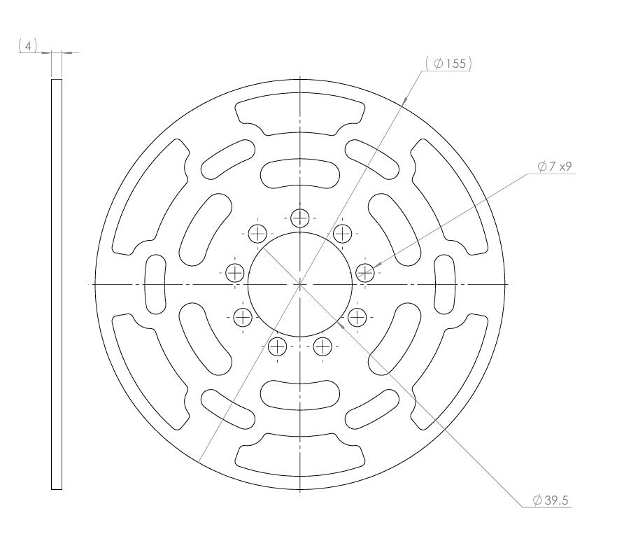 Quick Release Steering Wheel Collar - Dimensions